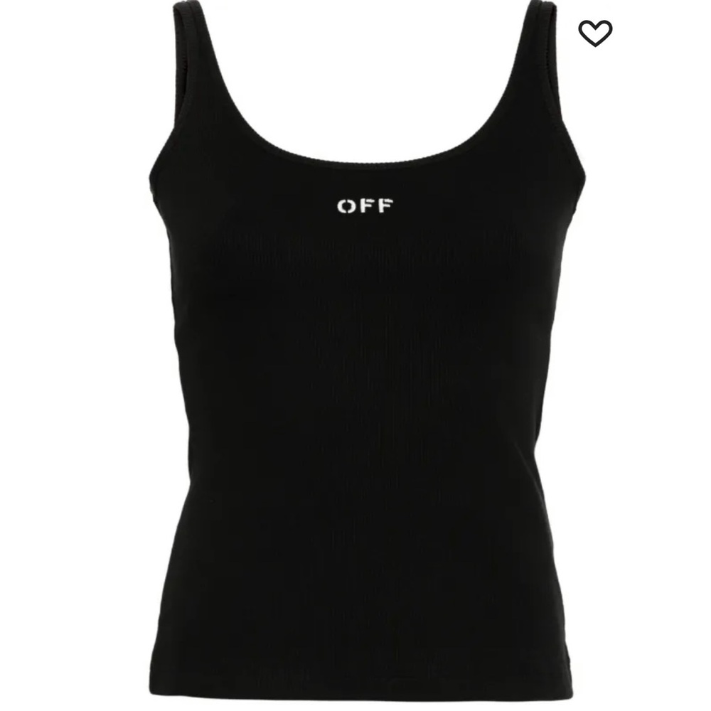 OFF-WHITE - Off stamp ribbed-knit tank top